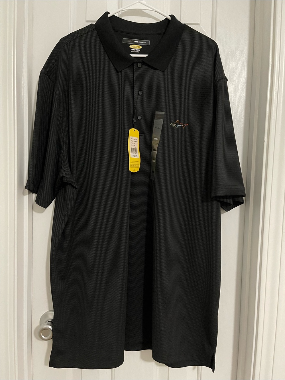 Greg Norman Collection Black Men’s Polo Shirt with Subtle Logo